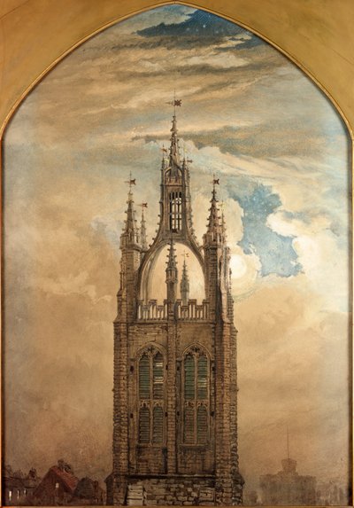 Der Turm von St. Nicholas, Newcastle upon Tyne von William Bell Scott